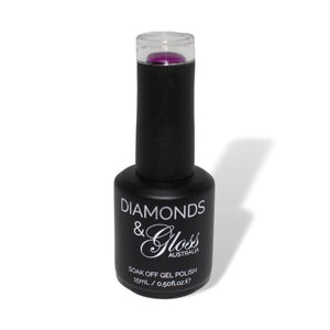 Boysenberry Purple Shimmer HEMA Free Gel Nail Polish Diamonds & Gloss Australia 15ml Bottle Vegan , Cruelty Free