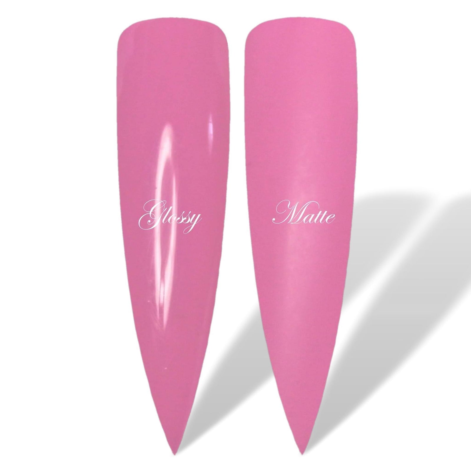 Bubblegum Pink Glossy & Matte HEMA Free Gel Nail Polish Swatches 