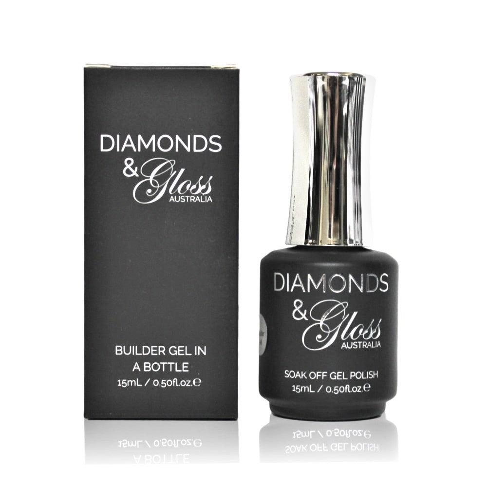 Clear Builder Gel In A Bottle HEMA Free, Builder Gel Hard Gel Nails, Diamonds &amp; Gloss Australia HEMA Free Nail Supplies