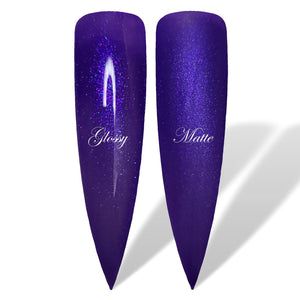 Cadbury Purple Shimmer Glossy & Matte HEMA Free Gel Nail Polish Swatches 