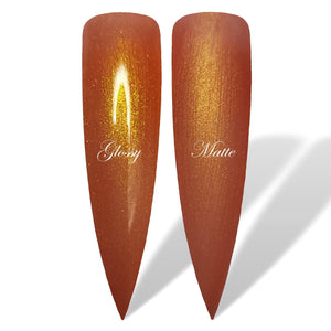 California Bliss Burnt Orange Glossy & Matte HEMA Free Gel Nail Polish Swatches 