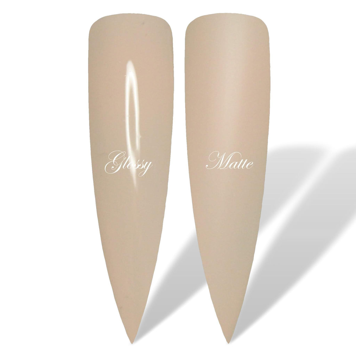 Caramel Nude Natural Glossy &amp; Matte HEMA Free Gel Nail Polish Swatches 