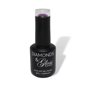Charming Purple HEMA Free Gel Nail Polish Diamonds & Gloss Australia 15ml Bottle Vegan , Cruelty Free