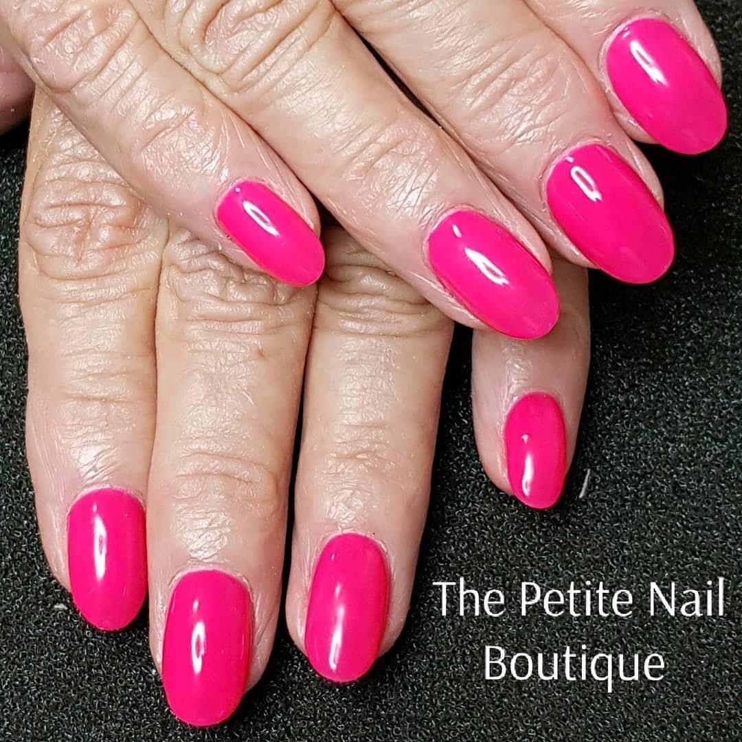 Cheeky Hot Pink Neon  HEMA Free Gel Nail Polish Diamonds & Gloss Australia Painted on Gel , Polygel and Acrylic Nails with Nail Art. Vegan , Cruelty Free