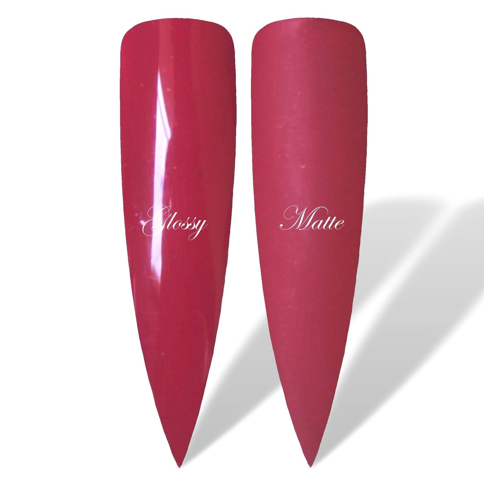 Cherry Red Glossy & Matte HEMA Free Gel Nail Polish Swatches 