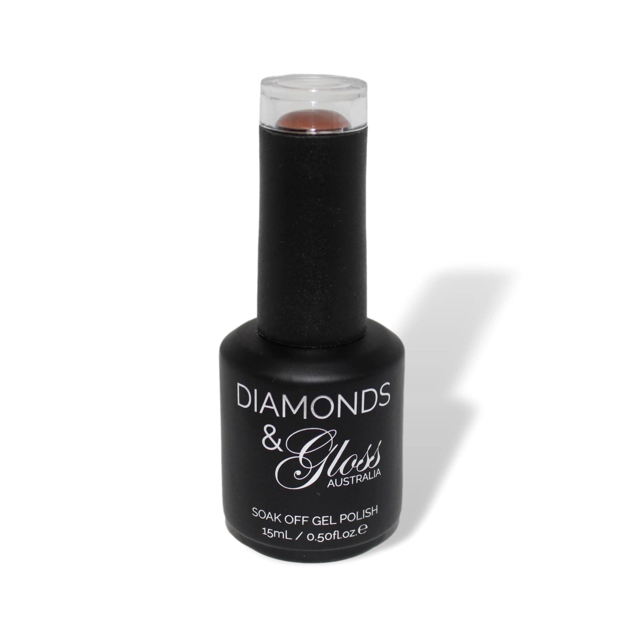 Coffee Brown HEMA Free Gel Nail Polish Diamonds & Gloss Australia 15ml Bottle Vegan , Cruelty Free
