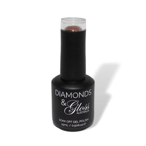 Coffee Gold Shimmer  HEMA Free Gel Nail Polish Diamonds & Gloss Australia 15ml Bottle Vegan , Cruelty Free