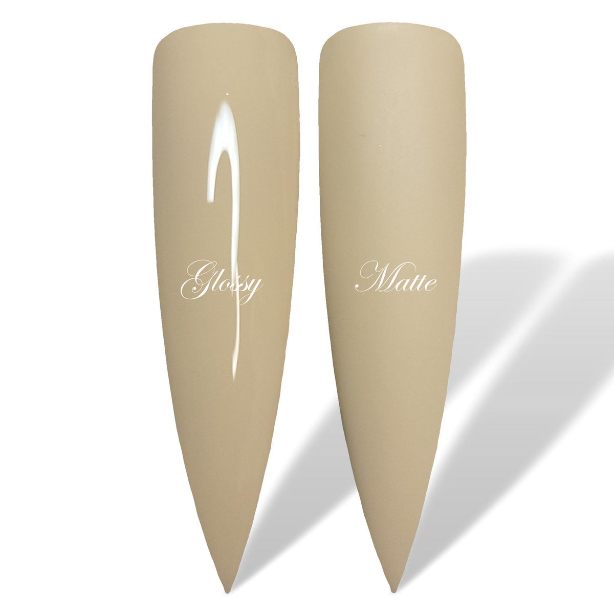 Cookie Nude Natural Glossy &amp; Matte HEMA Free Gel Nail Polish Swatches 