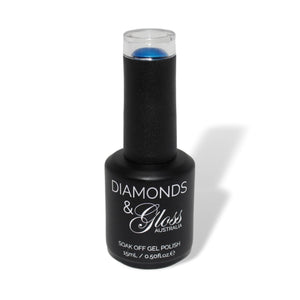 Cool Waters Blue Shimmer HEMA Free Gel Nail Polish Diamonds & Gloss Australia 15ml Bottle Vegan , Cruelty Free
