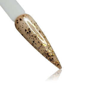 Copper Metallic Glitter  HEMA Free Gel Polish on Nail Swatch Stick 