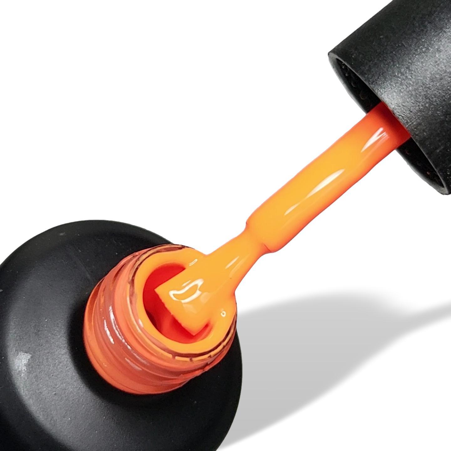 Coral Neon Orange HEMA Free Gel Nail Polish 15ml Bottle & Brush 