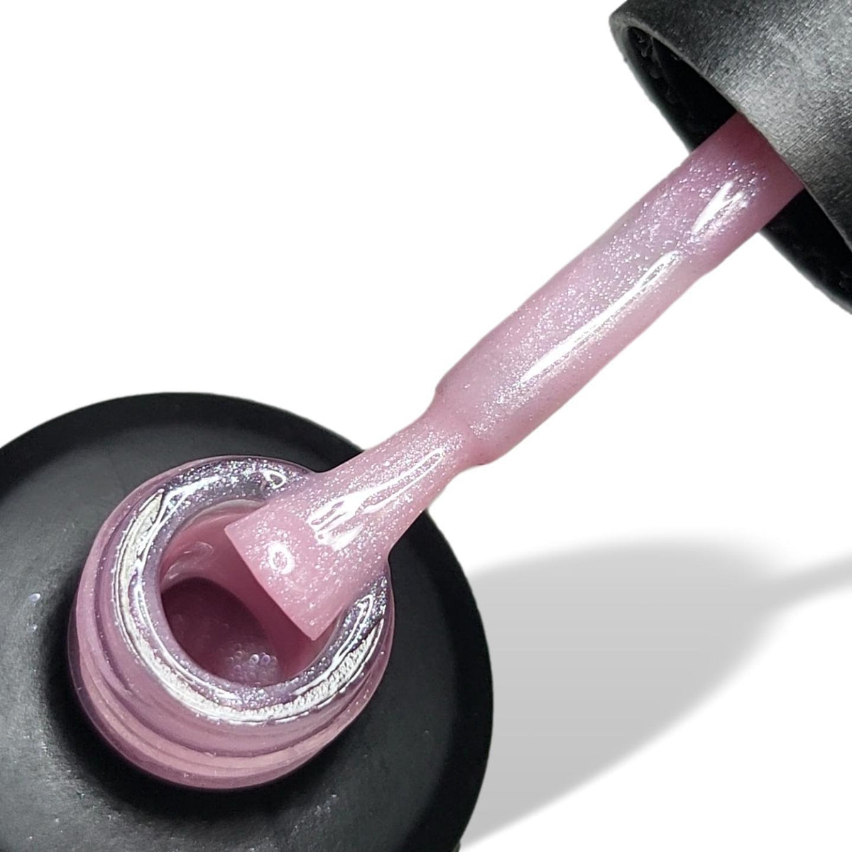 Dainty Light Pink Shimmer HEMA Free Gel Nail Polish 15ml Bottle & Brush 