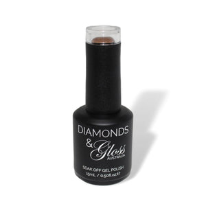 Distant Brown Shimmer  HEMA Free Gel Nail Polish Diamonds & Gloss Australia 15ml Bottle Vegan , Cruelty Free