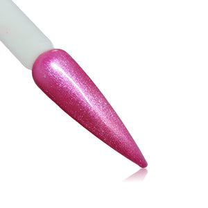 Dusty Rose Pink Shimmer HEMA Free Gel Polish on Nail Swatch Stick