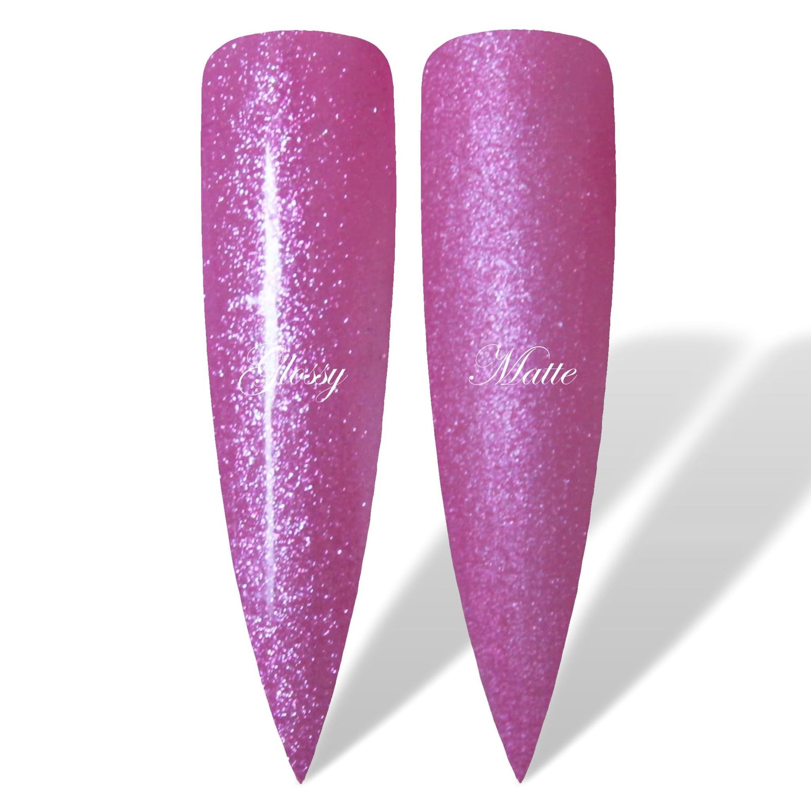 Dusty Rose Pink Shimmer Glossy & Matte HEMA Free Gel Nail Polish Swatches 