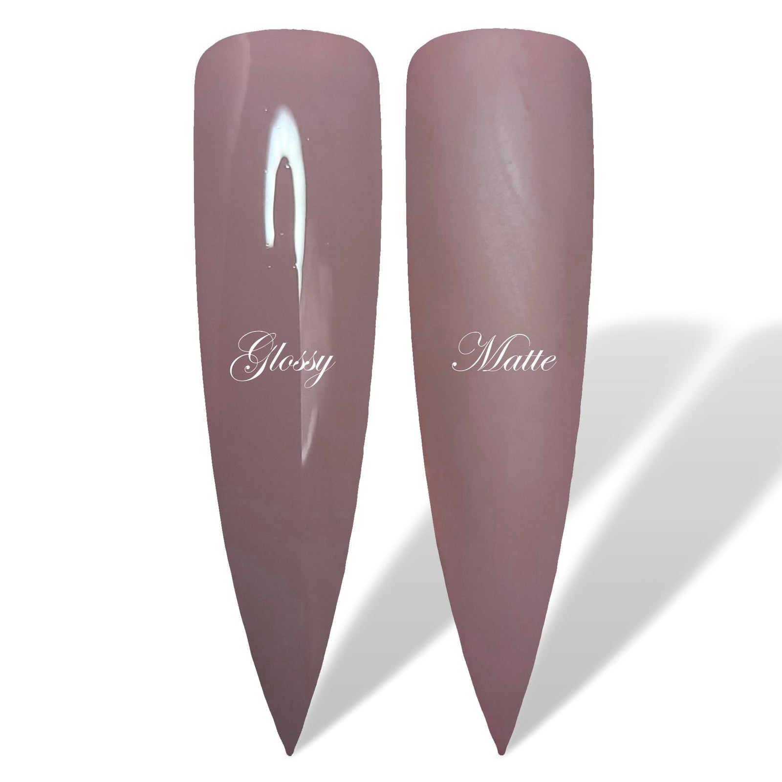 Ebony Brown Mauve Glossy & Matte HEMA Free Gel Nail Polish Swatches 