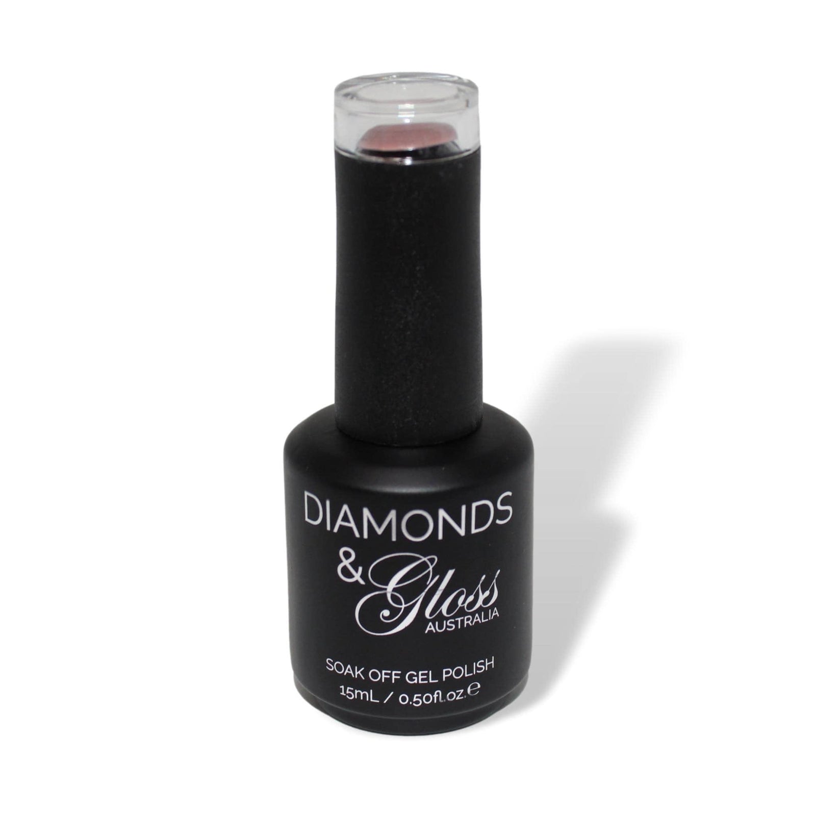 Ebony Brown Mauve HEMA Free Gel Nail Polish Diamonds & Gloss Australia 15ml Bottle Vegan , Cruelty Free