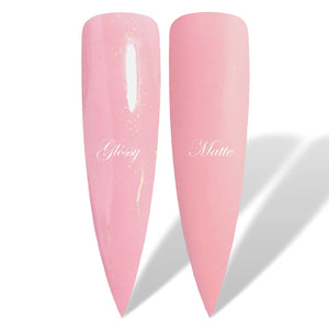 Fairy Floss Light Pink Shimmer Glossy & Matte HEMA Free Gel Nail Polish Swatches 