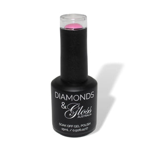 Foxy Light Pink Shimmer  HEMA Free Gel Nail Polish Diamonds & Gloss Australia 15ml Bottle Vegan, Cruelty Free