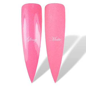 Foxy Light Pink Shimmer Glossy & Matte HEMA Free Gel Nail Polish Swatches 