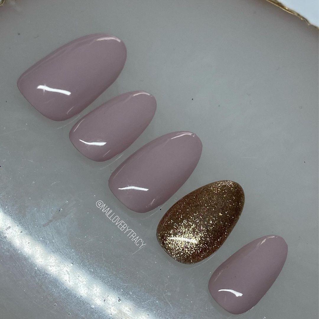 French Linen Light Purple HEMA Free Gel Nail Polish Diamonds & Gloss Australia Painted on Gel , Polygel and Acrylic Nails with Nail Art. Vegan , Cruelty Free