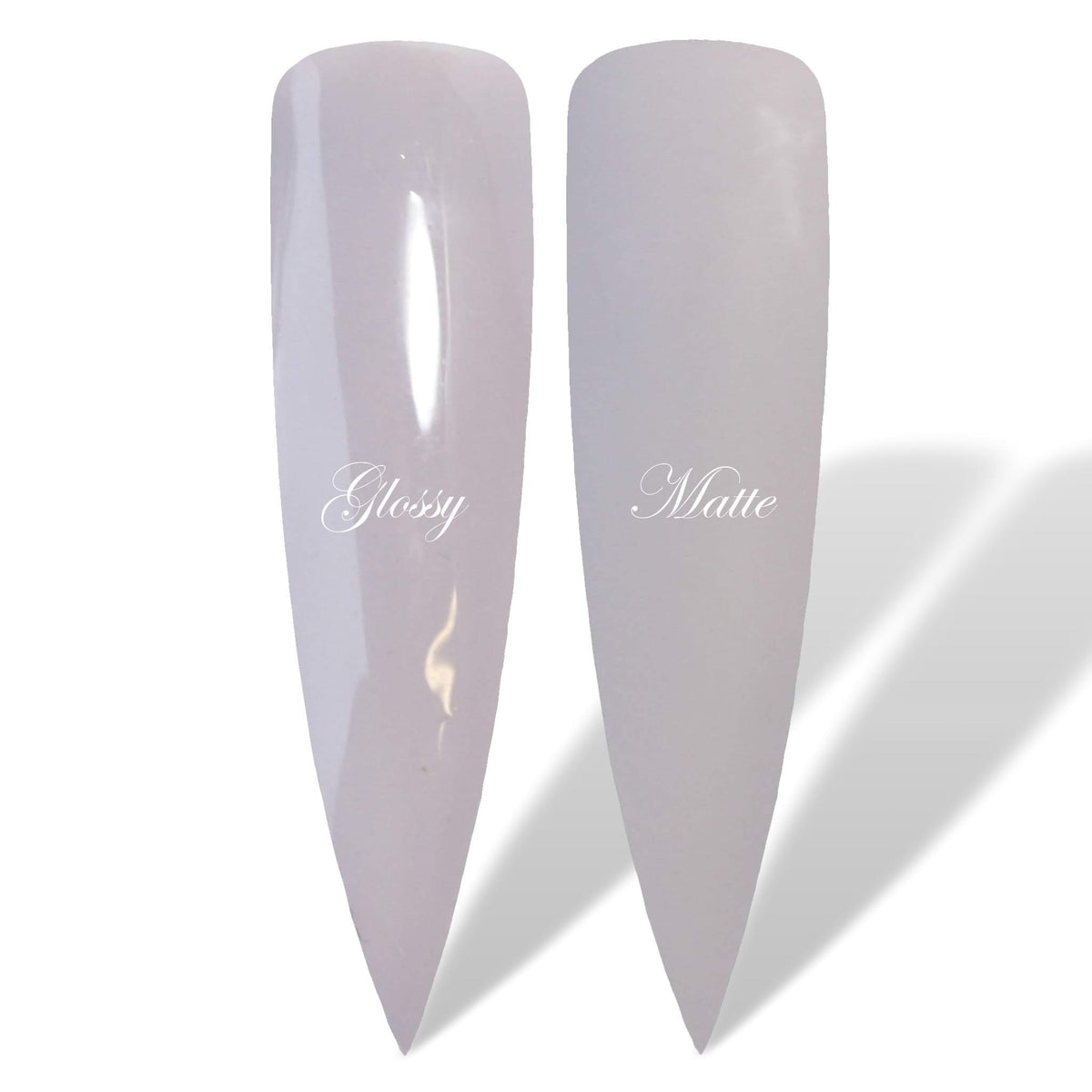 French Linen Light Purple Glossy &amp; Matte HEMA Free Gel Nail Polish Swatches