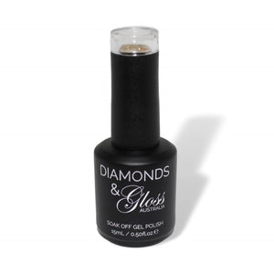 Glitz Gold Glitter HEMA Free Gel Nail Polish Diamonds & Gloss Australia 15ml Bottle Vegan , Cruelty Free