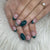 Greenstone Forest Green HEMA Free Gel Nail Polish Diamonds & Gloss Australia Painted on Gel , Polygel and Acrylic Nails with Nail Art. Vegan , Cruelty Free