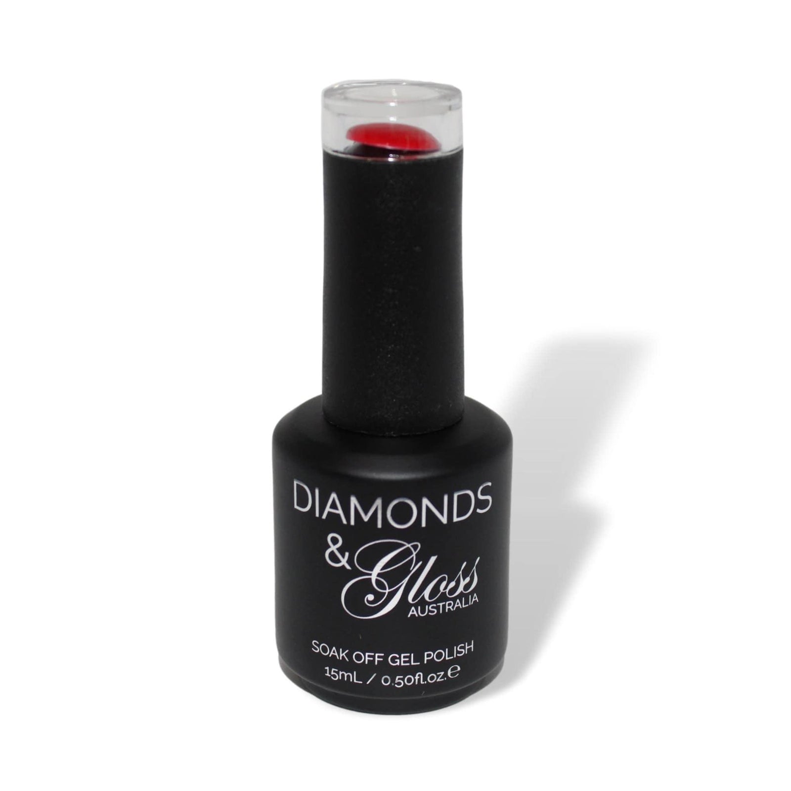 Heat Red HEMA Free Gel Nail Polish Diamonds & Gloss Australia 15ml Bottle Vegan , Cruelty Free