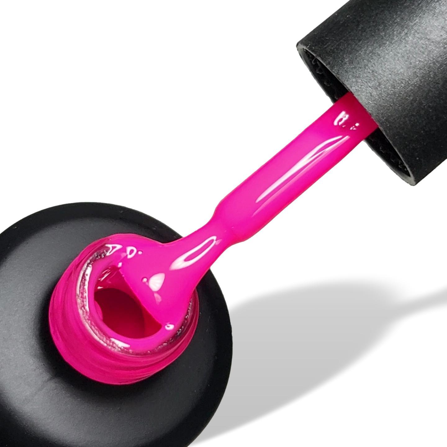 Hot Pink Neon HEMA Free Gel Nail Polish 15ml Bottle & Brush 