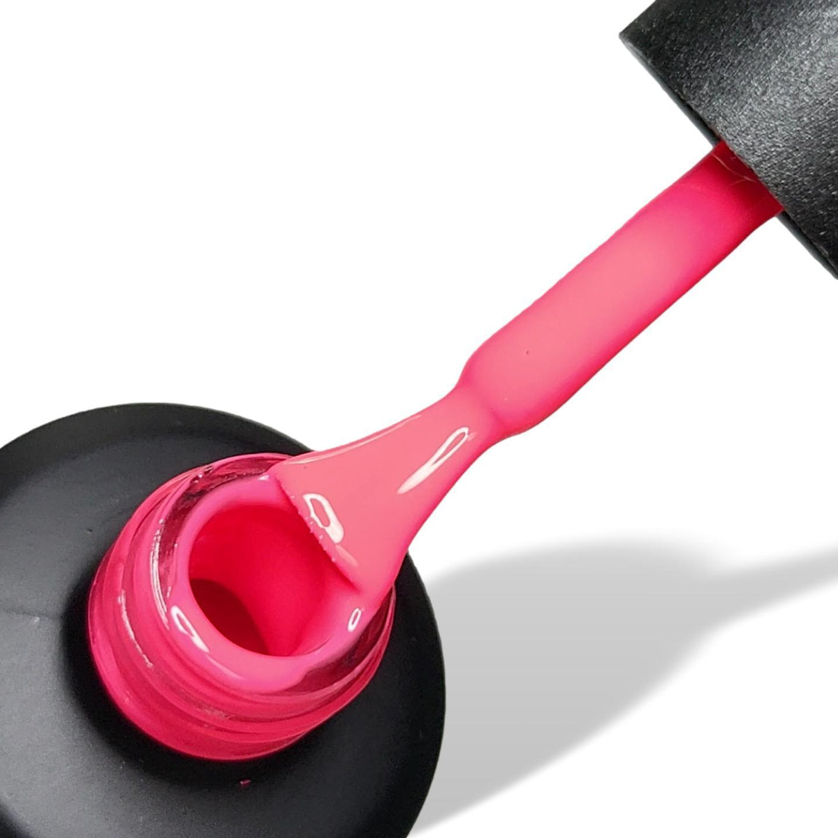 Kiss Me Hot Neon Pink HEMA Free Gel Nail Polish 15ml Bottle & Brush 