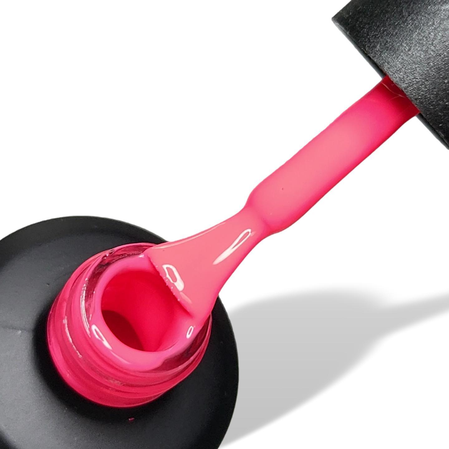 Kiss Me Hot Neon Pink HEMA Free Gel Nail Polish 15ml Bottle & Brush 