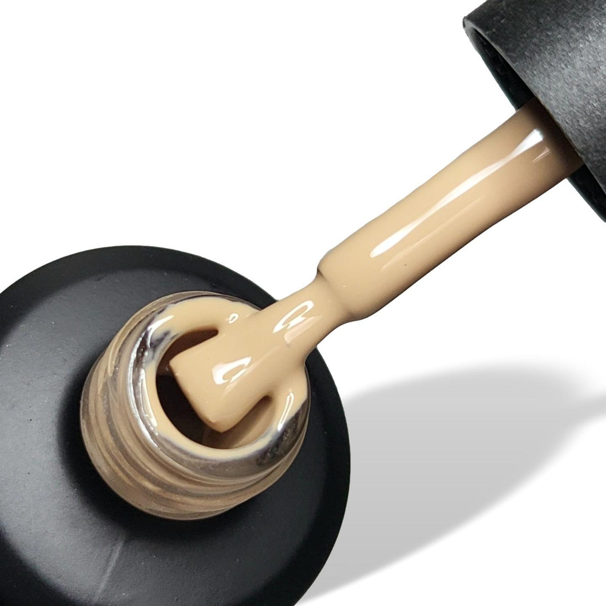 Latte Natural Brown HEMA Free Gel Nail Polish 15ml Bottle & Brush 