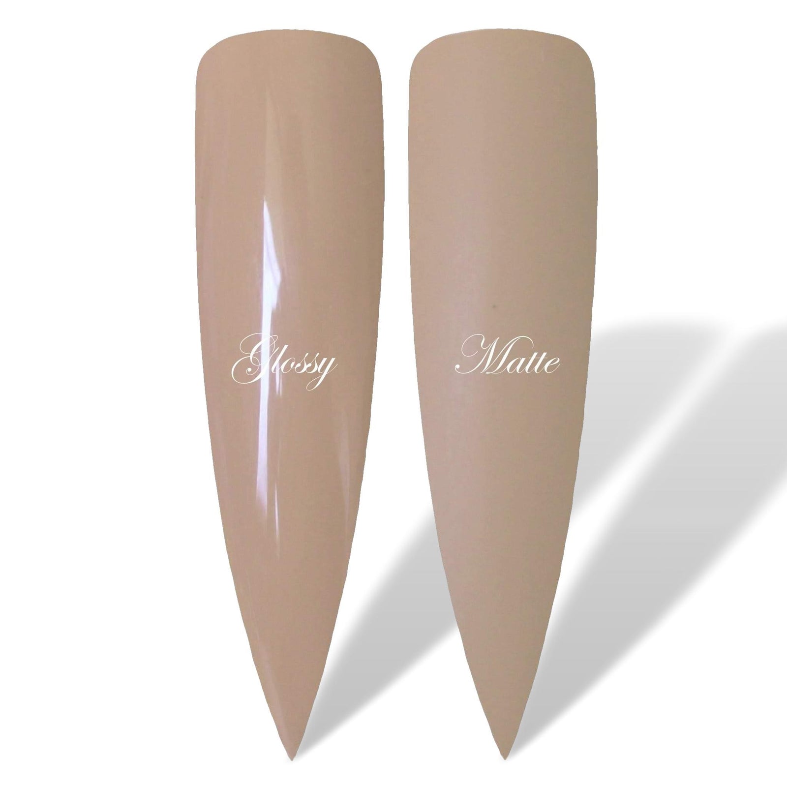 Latte Natural Brown Glossy & Matte HEMA Free Gel Nail Polish Swatches 