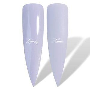 Lavender Ice Light Purple Glossy & Matte HEMA Free Gel Nail Polish Swatches 