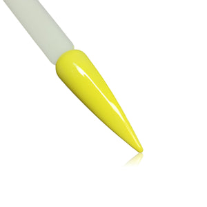 Lemon Yellow  HEMA Free Gel Polish on Nail Swatch Stick 