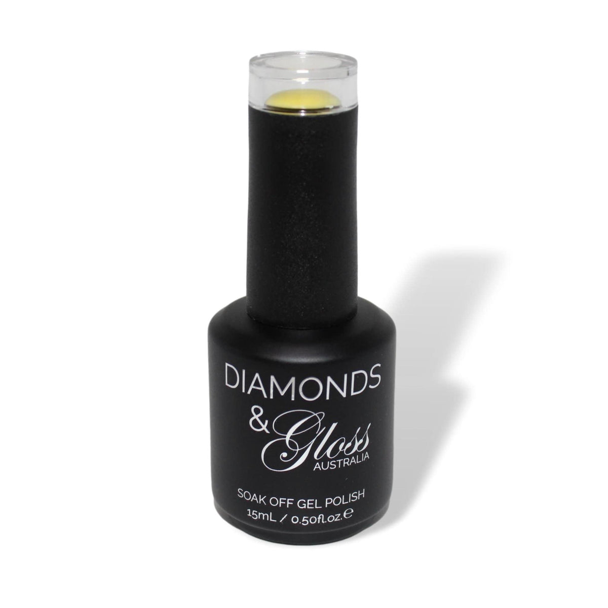 Lemon Yellow HEMA Free Gel Nail Polish Diamonds & Gloss Australia 15ml Bottle Vegan , Cruelty Free