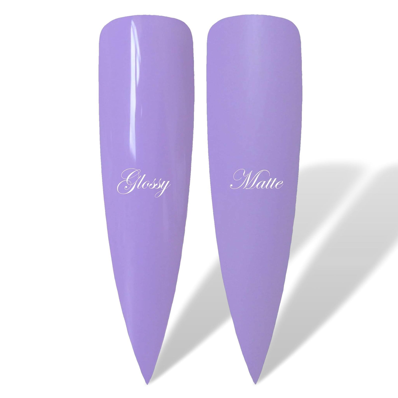 Lightly Lavender Light Purple Glossy & Matte HEMA Free Gel Nail Polish Swatches 