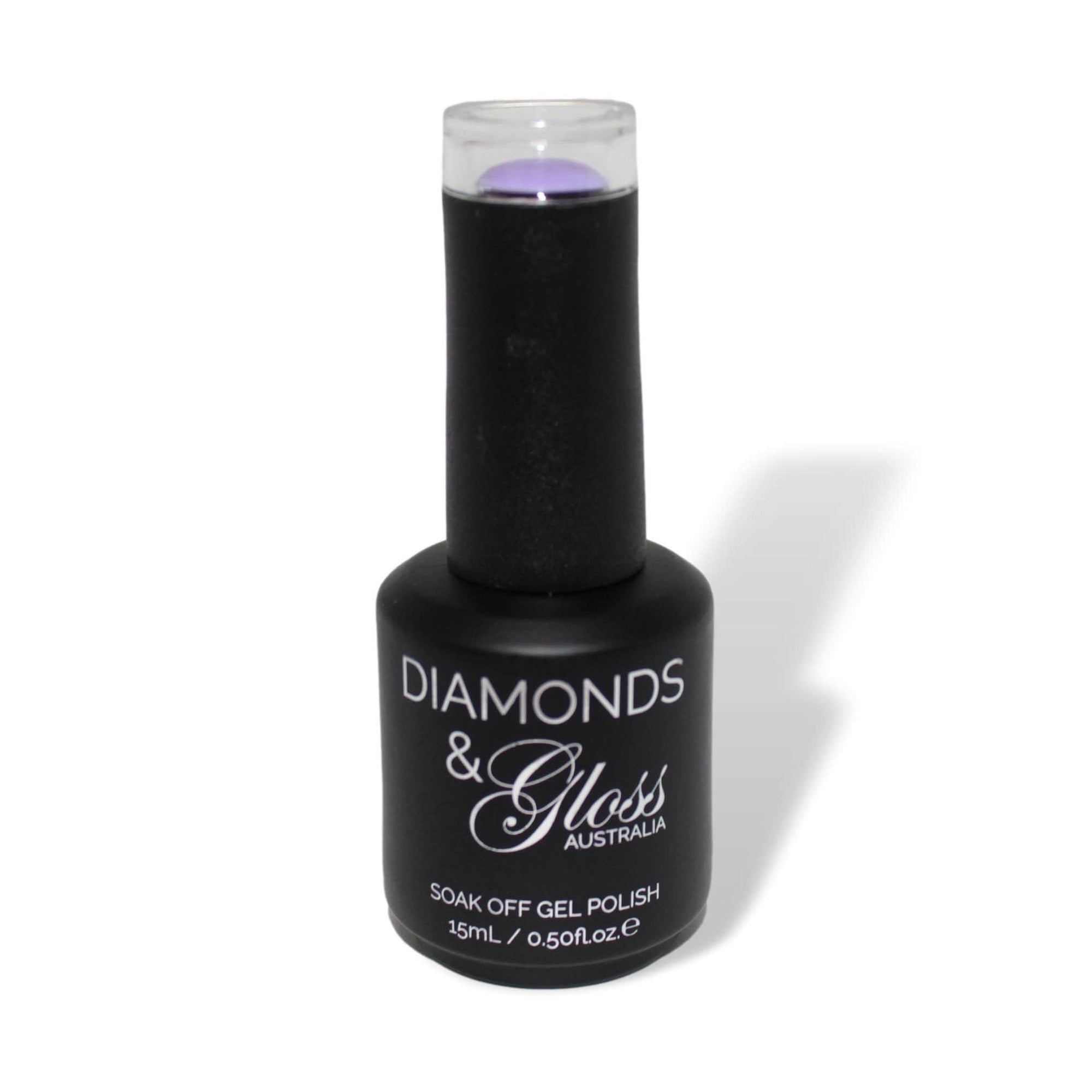 Lightly Lavender Light Purple HEMA Free Gel Nail Polish Diamonds & Gloss Australia 15ml Bottle Vegan , Cruelty Free