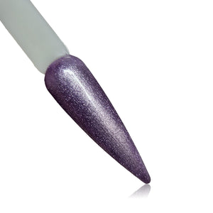 Lilac Purple Metallic  HEMA Free Gel Polish on Nail Swatch Stick 
