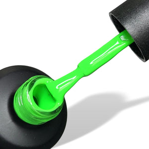 Lime Burst Neon Green HEMA Free Gel Nail Polish 15ml Bottle & Brush