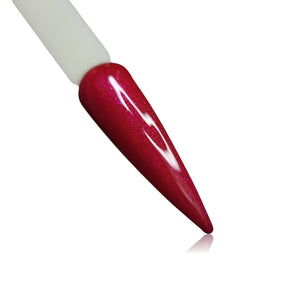 Lipstick Red Shimmer  HEMA Free Gel Nail Polish Diamonds & Gloss Australia Painted on Gel , Polygel and Acrylic Nails with Nail Art. Vegan , Cruelty Free