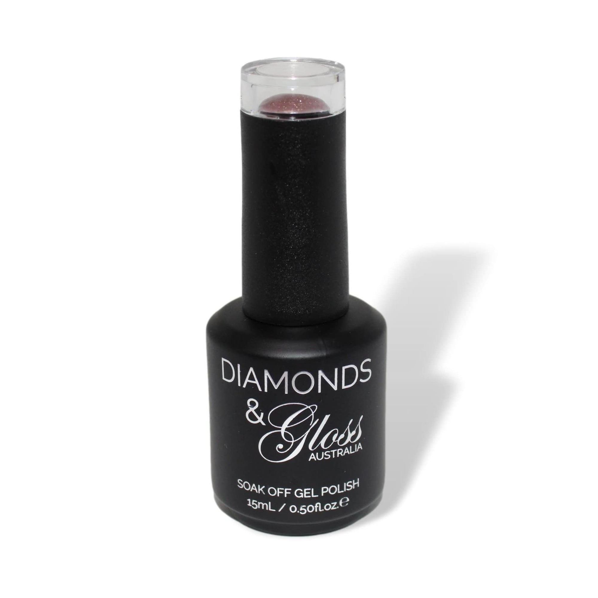 Loot Rose Gold Shimmer HEMA Free Gel Nail Polish Diamonds & Gloss Australia 15ml Bottle Vegan, Cruelty Free