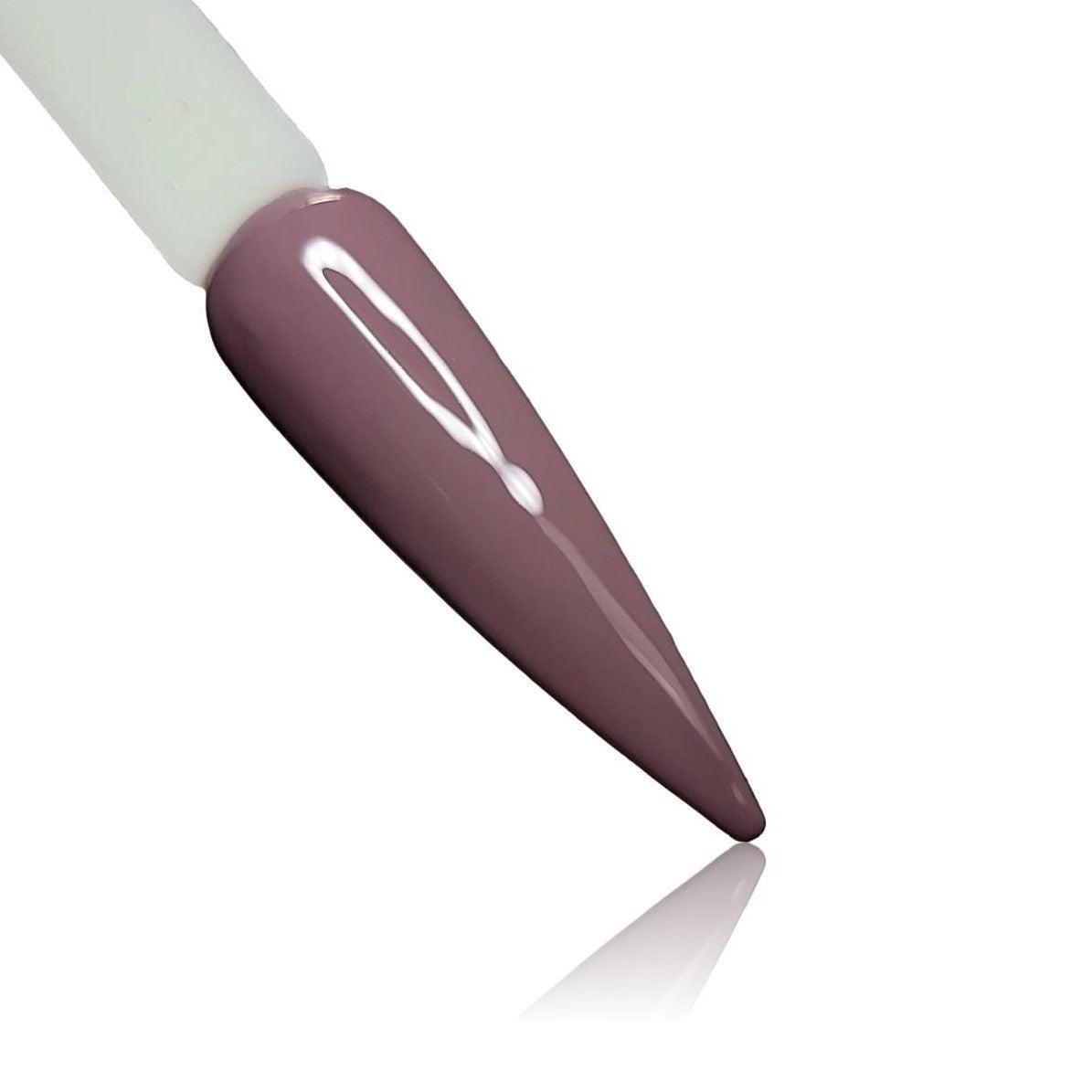 Mauve HEMA Free Gel Polish on Nail Swatch Stick