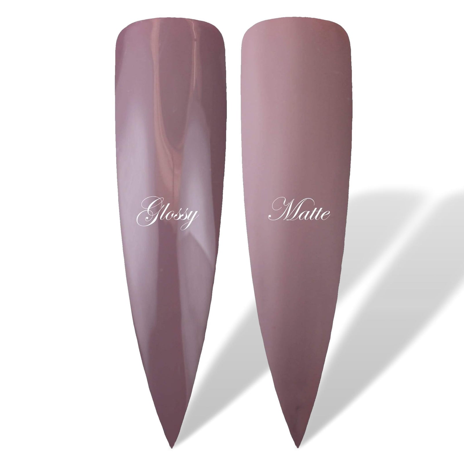 Mauve Glossy & Matte HEMA Free Gel Nail Polish Swatches