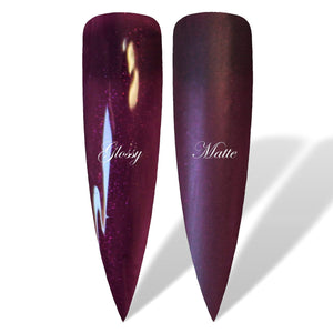 Merlot Deep Purple Maroon Glossy & Matte HEMA Free Gel Nail Polish Swatches 