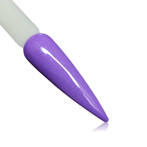 Met My Match Light Purple Lavender Shimmer HEMA Free Gel Polish on Nail Swatch Stiick