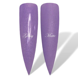 Met My Match Light Purple Lavender Shimmer Glossy & Matte HEMA Free Gel Nail Polish Swatches
