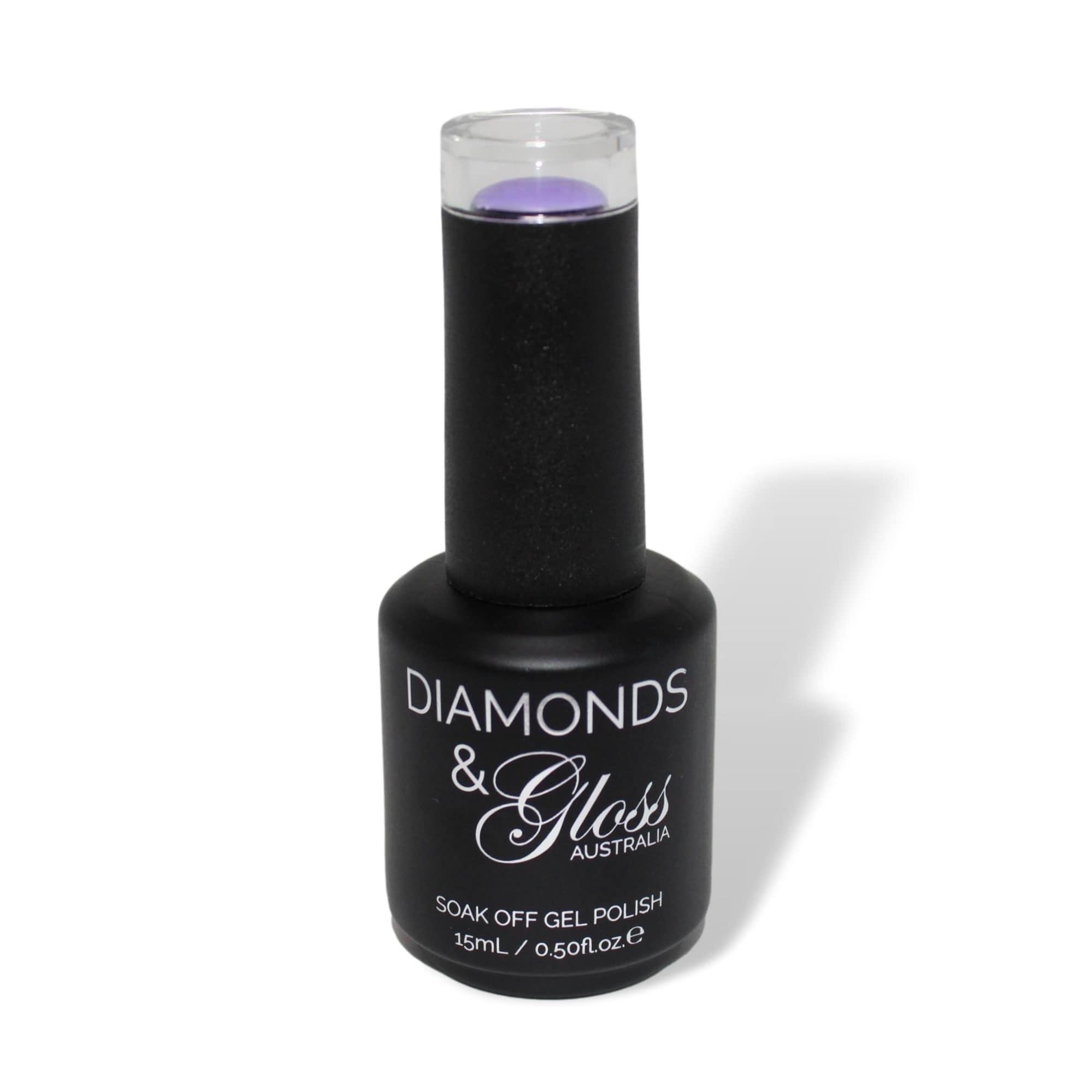 Met My Match Light Purple Lavender shimmer HEMA Free Gel Nail Polish Diamonds & Gloss Australia 15ml Bottle Vegan, Cruelty Free