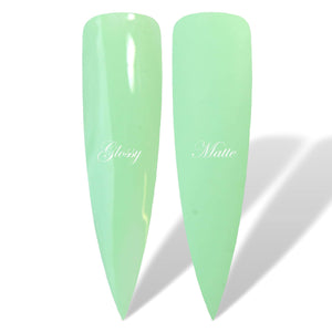 Mint Light Green Glossy & Matte HEMA Free Gel Nail Polish Swatches
